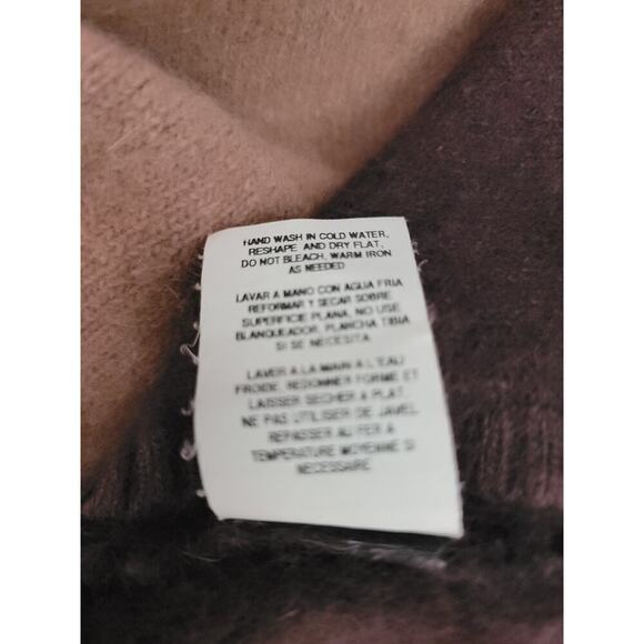 BEBE Y2K Ombre ANGORA Poncho OS Bland Bling Logo Topper Multi way Cape - Picture 8 of 8